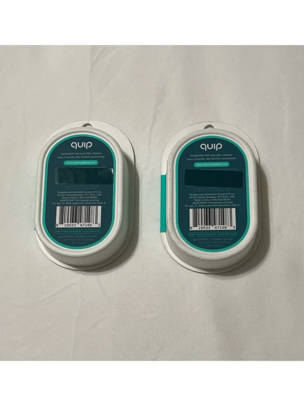 NEW & SEALED! Set of 2 QUIP Ultra Brush Pods (4 Total Heads) ~ Soft Bristles